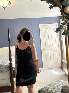 White House Black Market Black Mini Slip Dress